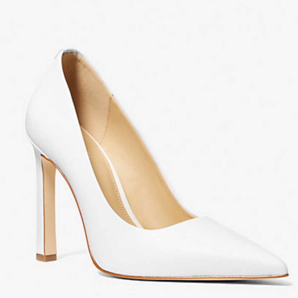 New Michael Kors White Leather Pump size 10